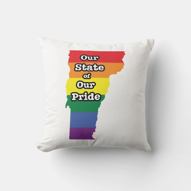 Gay Pride State | Vermont Kussen (Voorkant)