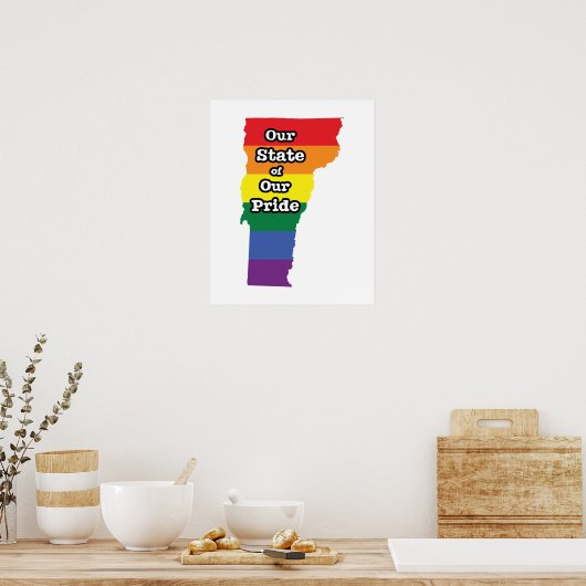 Gay Pride State | Vermont Poster (Keuken)