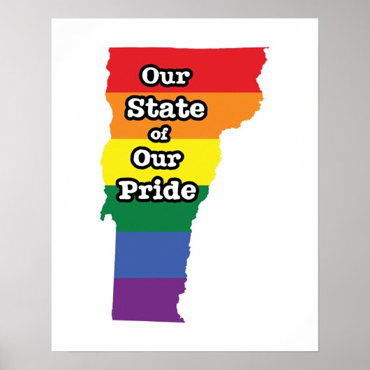 Gay Pride State | Vermont Poster (Voorkant)