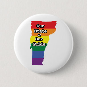 Gay Pride State Vermont Ronde Button 5,7 Cm