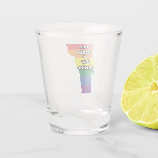 Gay Pride State | Vermont Shot Glas (Achterkant)