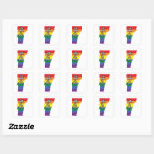 Gay Pride State | Vermont Vierkante Sticker (Vel)