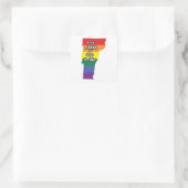 Gay Pride State | Vermont Vierkante Sticker (Tas)