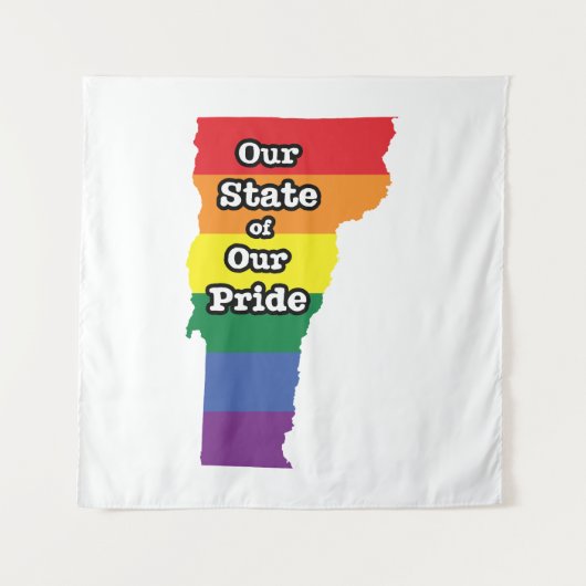 Gay Pride State | Vermont Wandkleed (Voorkant)