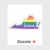 Gay Pride State | Virginia Sticker (Vel)