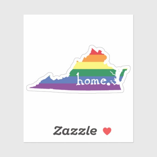 Gay Pride State | Virginia Sticker (Vel)