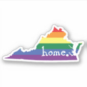 Gay Pride State | Virginia Sticker (Voorkant)