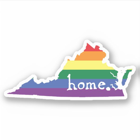 Gay Pride State | Virginia Sticker (Voorkant)