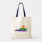 Gay Pride State | Virginia Tote Bag (Achterkant)