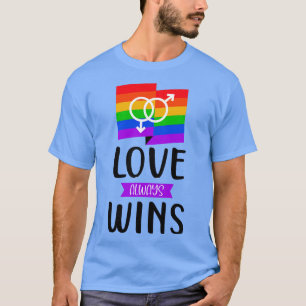 Gay Pride Statement Love Wins LGBT Gezegde Love T-shirt
