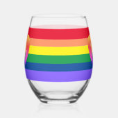 Gay Pride stemming Rainbow LGBTQ 2024 Verkiezingen Wijnglas Zonder Voet (Links)