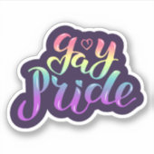 Gay Pride Sticker (Voorkant)
