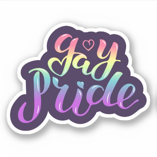Gay Pride Sticker (Voorkant)
