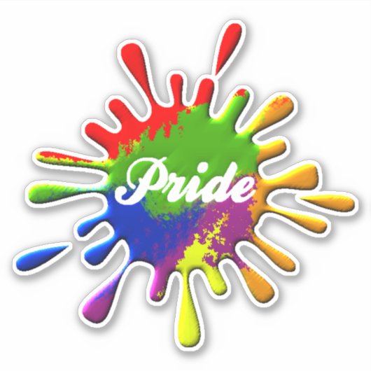 Gay Pride Sticker (Voorkant)