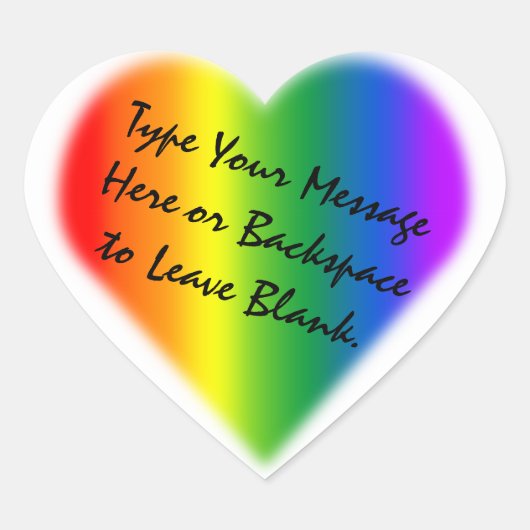 Gay Pride Stickers Custom Rainbow Love Sticker (Voorkant)