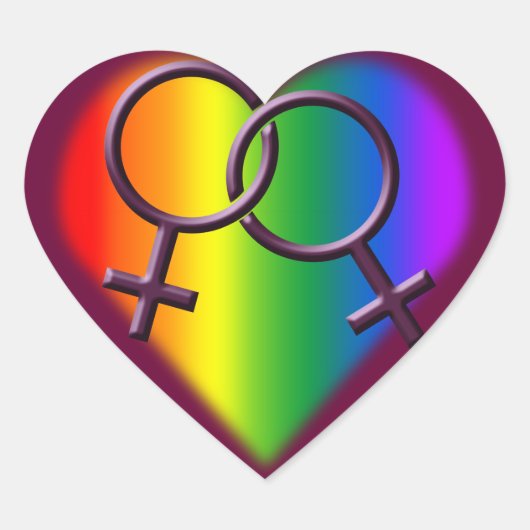 Gay Pride Stickers uit hetzelfde geslacht, lesbisc (Voorkant)