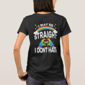 Gay Pride Straight, maar niet haten T-shirt (Achterkant)