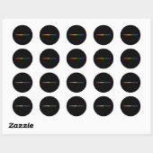 Gay Pride Stripe Ronde Sticker (Vel)