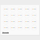 Gay Pride Stripe Ronde Sticker (Vel)