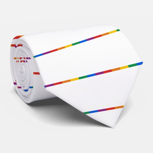 Gay Pride Stripe Stropdas (Opgerold)