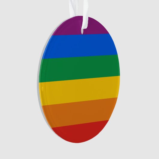 GAY PRIDE STRIPES DESIGN - 2014 PRIDE.png Ornament (voorkant)