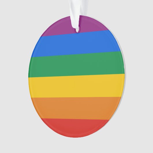 GAY PRIDE STRIPES DESIGN - 2014 PRIDE.png Ornament (voorkant)