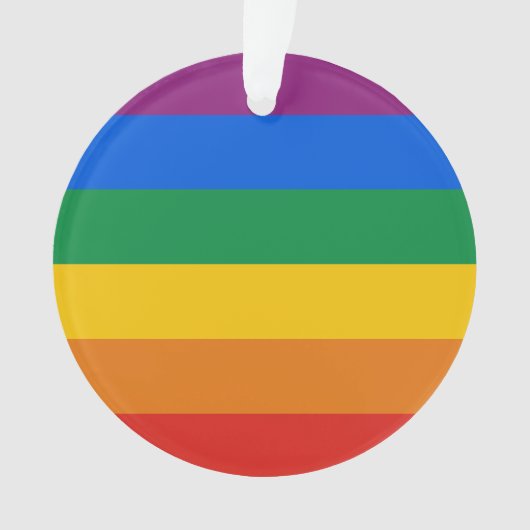 GAY PRIDE STRIPES DESIGN - 2014 PRIDE.png Ornament (voorkant)