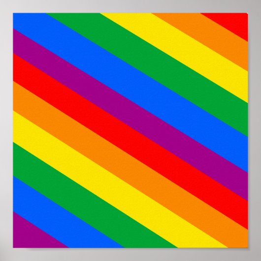Gay Pride Stripes Poster (Voorkant)
