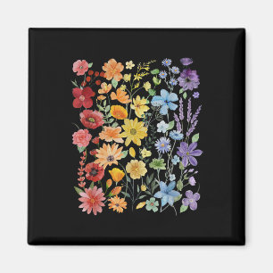 Gay Pride Subtle Wildflowers LGBTQ Maand Magneet