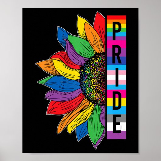 Gay Pride Sunflower LGBT Awareness Maand 2022 Poster (Voorkant)