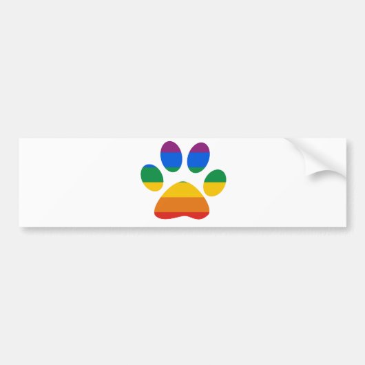 Gay Pride T-shirt Bumpersticker (Voorkant)