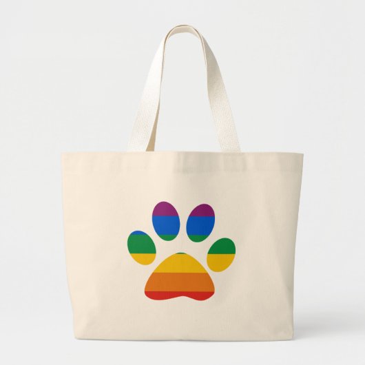 Gay Pride T-shirt Grote Tote Bag (Voorkant)