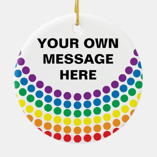 Gay Pride T-shirt Keramisch Ornament (Achterkant)