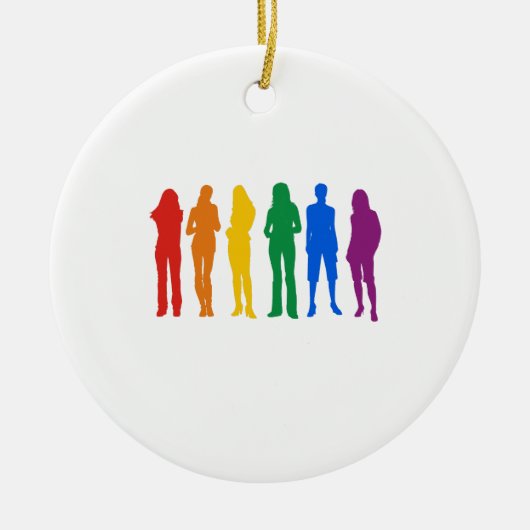 Gay Pride T-shirt Keramisch Ornament (Voorkant)