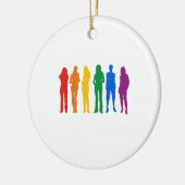 Gay Pride T-shirt Keramisch Ornament (Links)