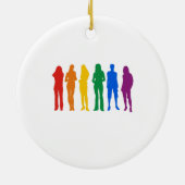 Gay Pride T-shirt Keramisch Ornament (Achterkant)