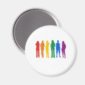 Gay Pride T-shirt voor dames Magneet (Voorkant / Achterkant)