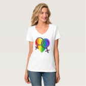 Gay Pride T-shirts Shirten van lesbische liefde vo (Voorkant volledig)