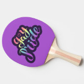 Gay Pride Tafeltennisbatje (Zijkant)