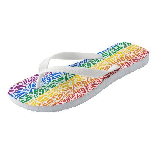 Gay Pride Teenslippers (Schuin)