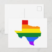 Gay Pride | Texas Rainbow Briefkaart (Voorkant / Achterkant)