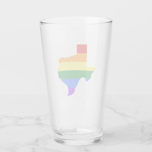 Gay Pride | Texas Rainbow Glas (Achterkant)
