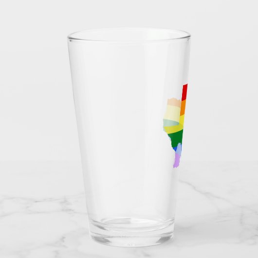 Gay Pride | Texas Rainbow Glas (Rechts)
