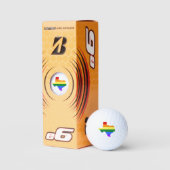 Gay Pride | Texas Rainbow Golfballen (Verpakking)