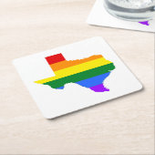 Gay Pride | Texas Rainbow Kartonnen Onderzetters (Schuin)