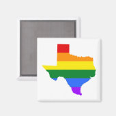 Gay Pride | Texas Rainbow Magneet (Voorkant / Achterkant)
