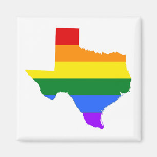 Gay Pride   Texas Rainbow Magneet