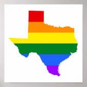 Gay Pride | Texas Rainbow Poster (Voorkant)