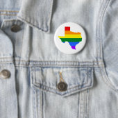Gay Pride | Texas Rainbow Ronde Button 5,7 Cm (In situ)