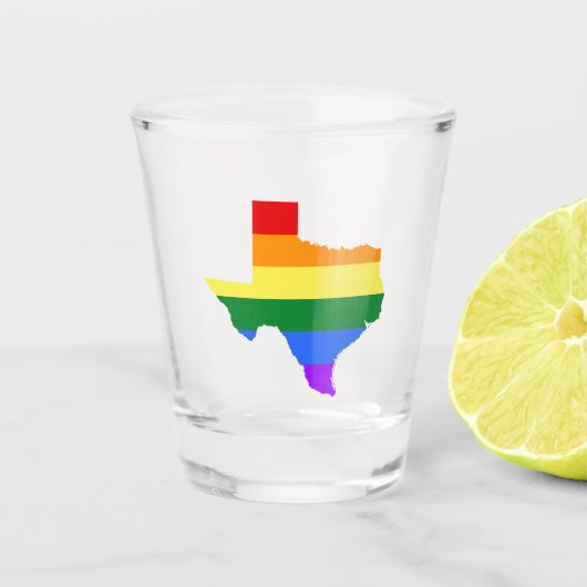 Gay Pride | Texas Rainbow Shot Glas (Voorkant)